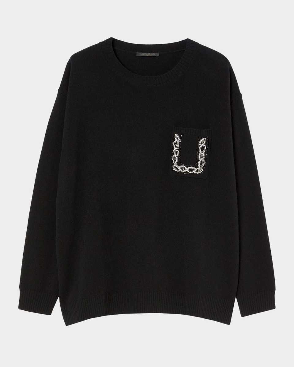 Plus Size Talento Embellished Crewneck Sweater